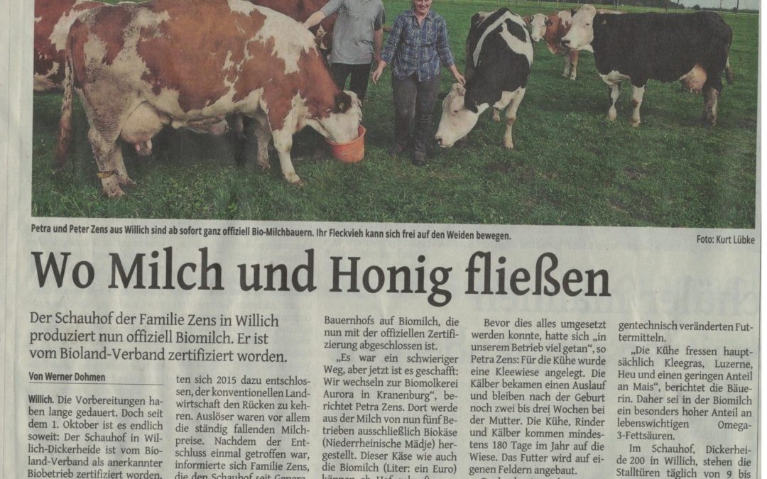 Immer reden die Leute bloß über uns. Nun auch in der Zeitung!