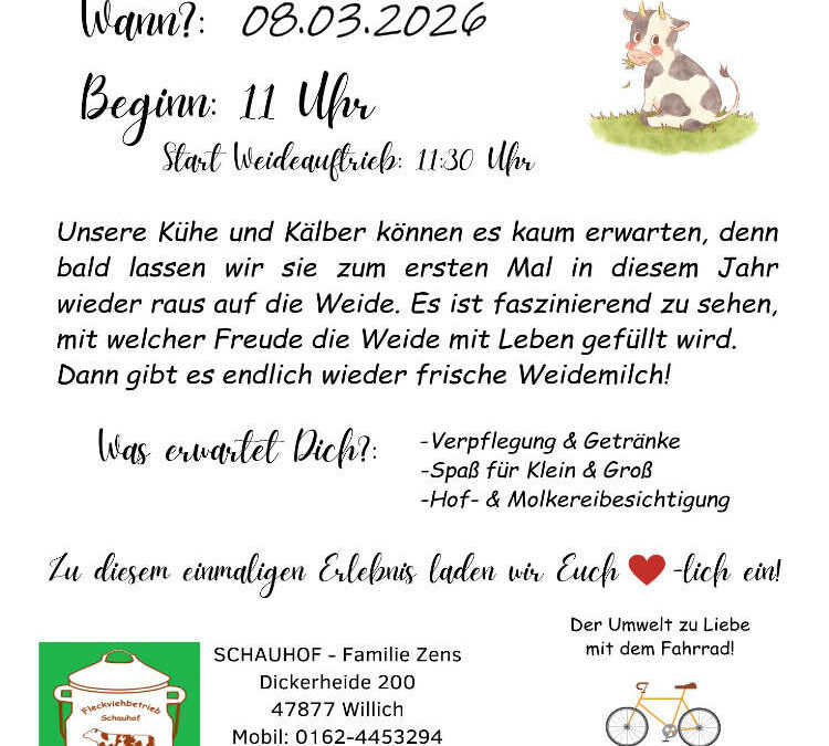 Endlich Frühling – wir dürfen raus. 08.03.